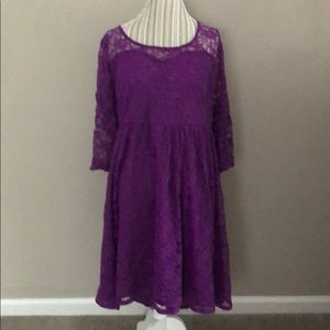 Torrid purple lace dress. Good condition!